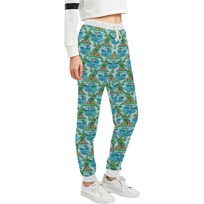 Palm Tree Hawaiian Themed Design Print Unisex Sweatpants