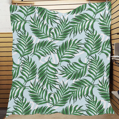 Palm Leaves Pattern Print Design PL06 Premium Quilt