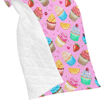 Cupcake Pattern Print Design CP05 Premium Quilt