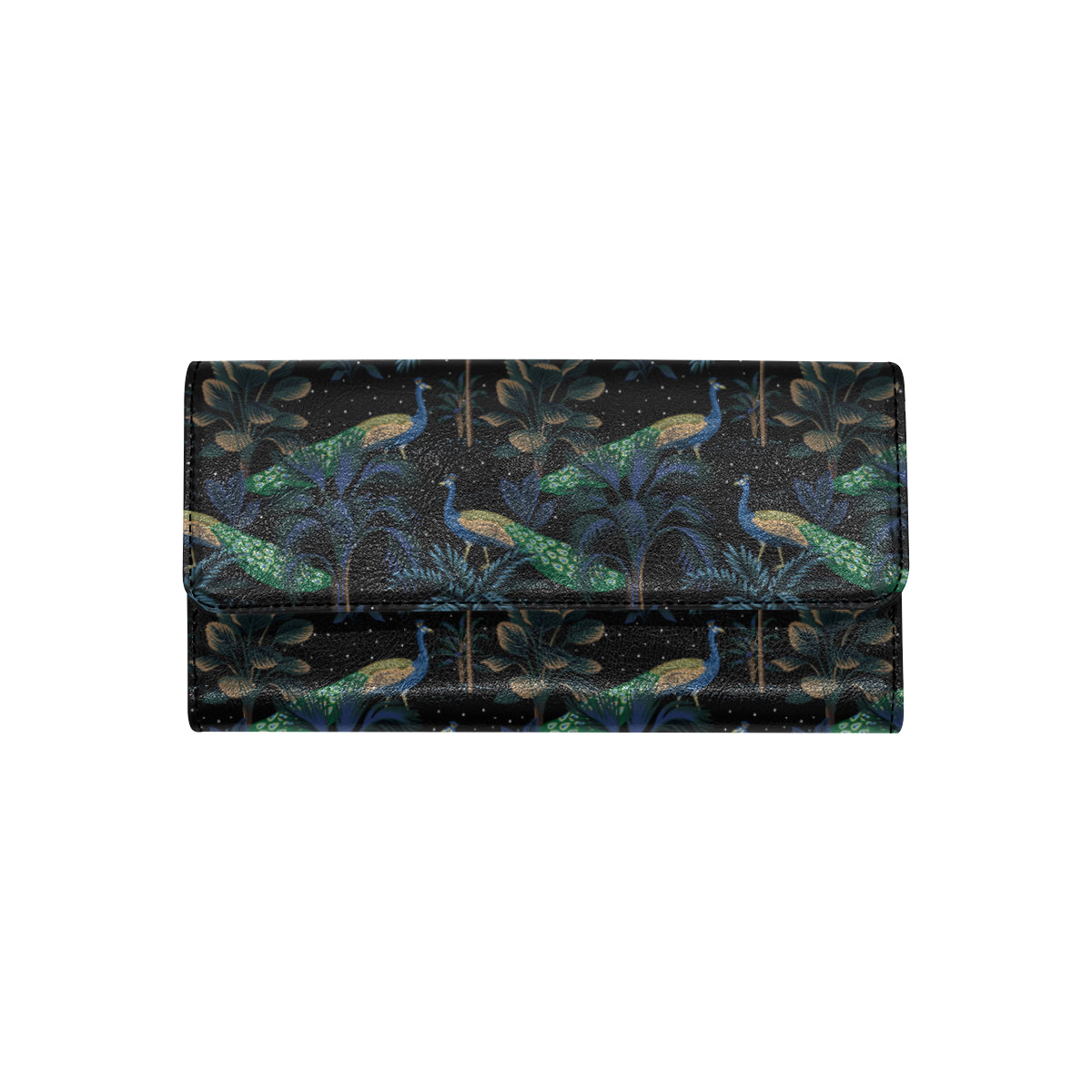 Rainforest Peacock Pattern Print Design A04 Women's Trifold Wallet