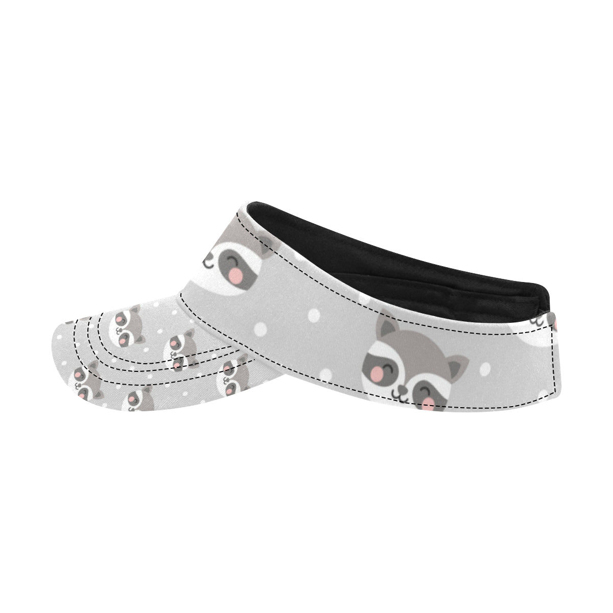 Raccoon Pattern Print Design A04 Unisex Sun Visor
