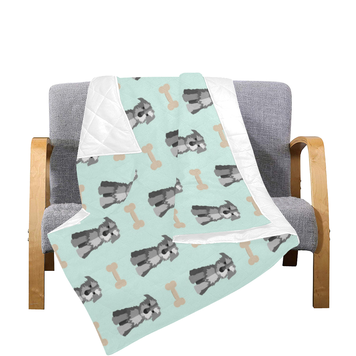 Schnauzers Pattern Print Design A03 Premium Quilt