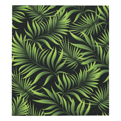 Palm Leaves Pattern Print Design PL07 Premium Quilt