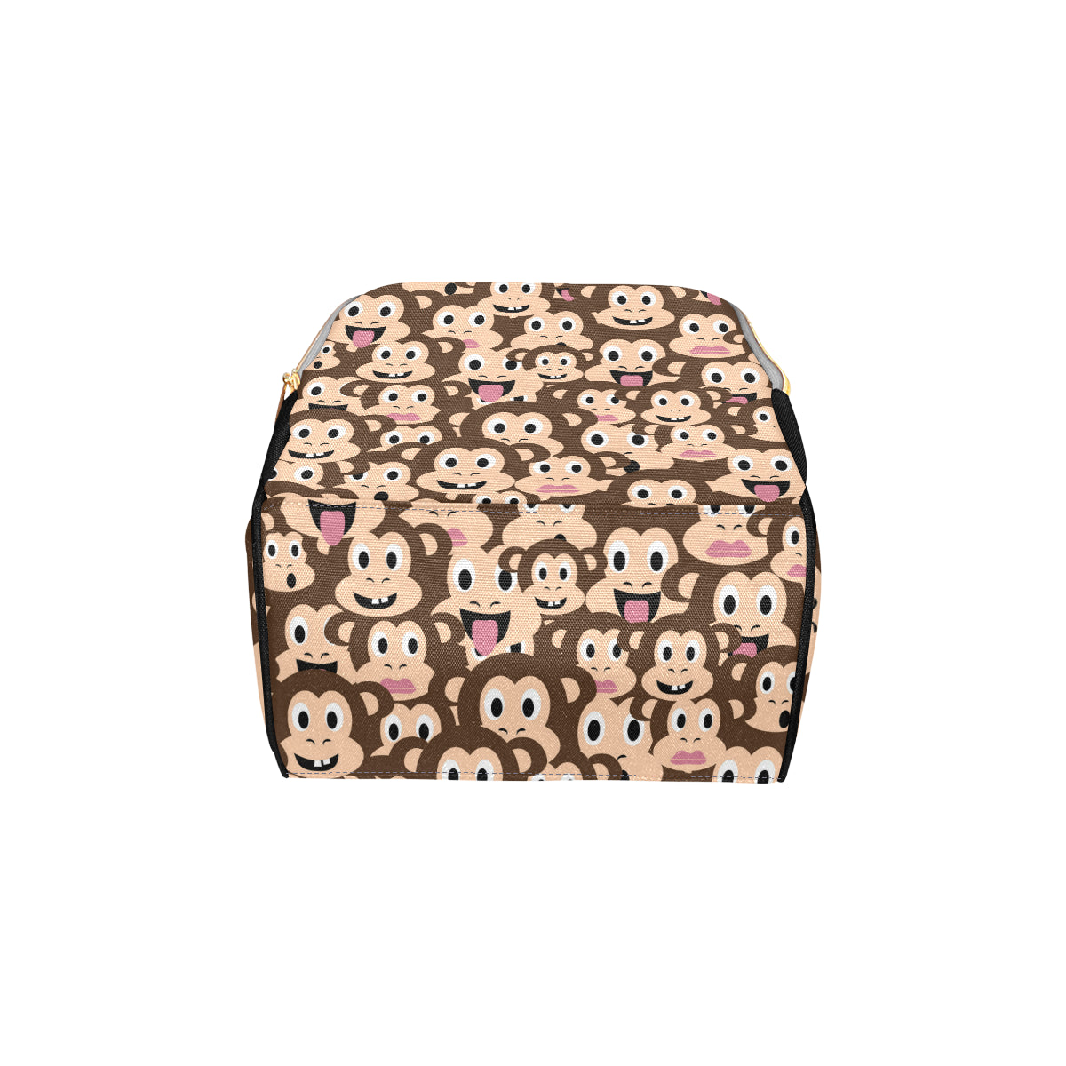 Emoji Monkey Print Pattern Diaper Bag Backpack