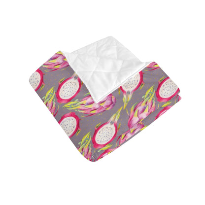 Dragonfruit Pattern Print Design DF03 Premium Quilt