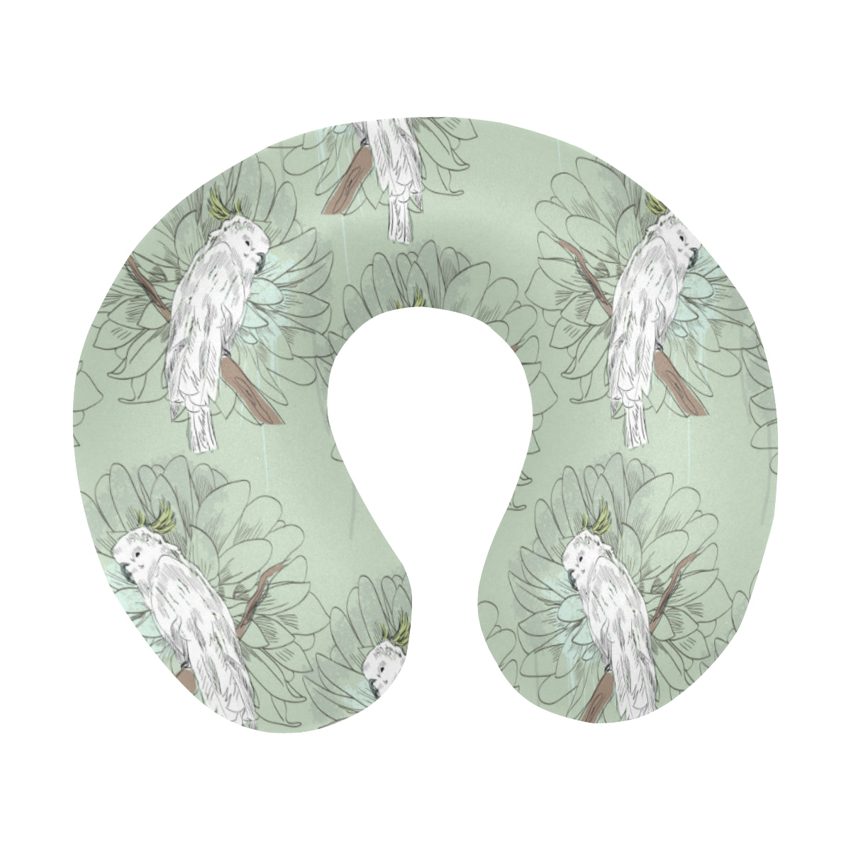 Cockatiel Pattern Print Design 01 U-Shaped Travel Neck Pillow