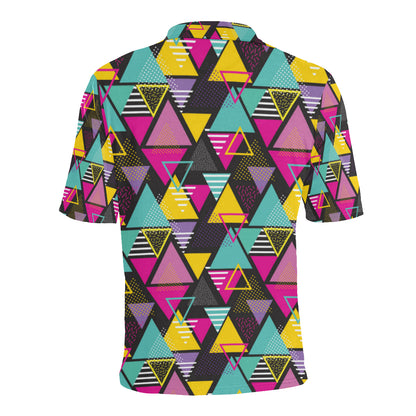 Geometric Colorful Pattern Print Design 02 Men Polo Shirt