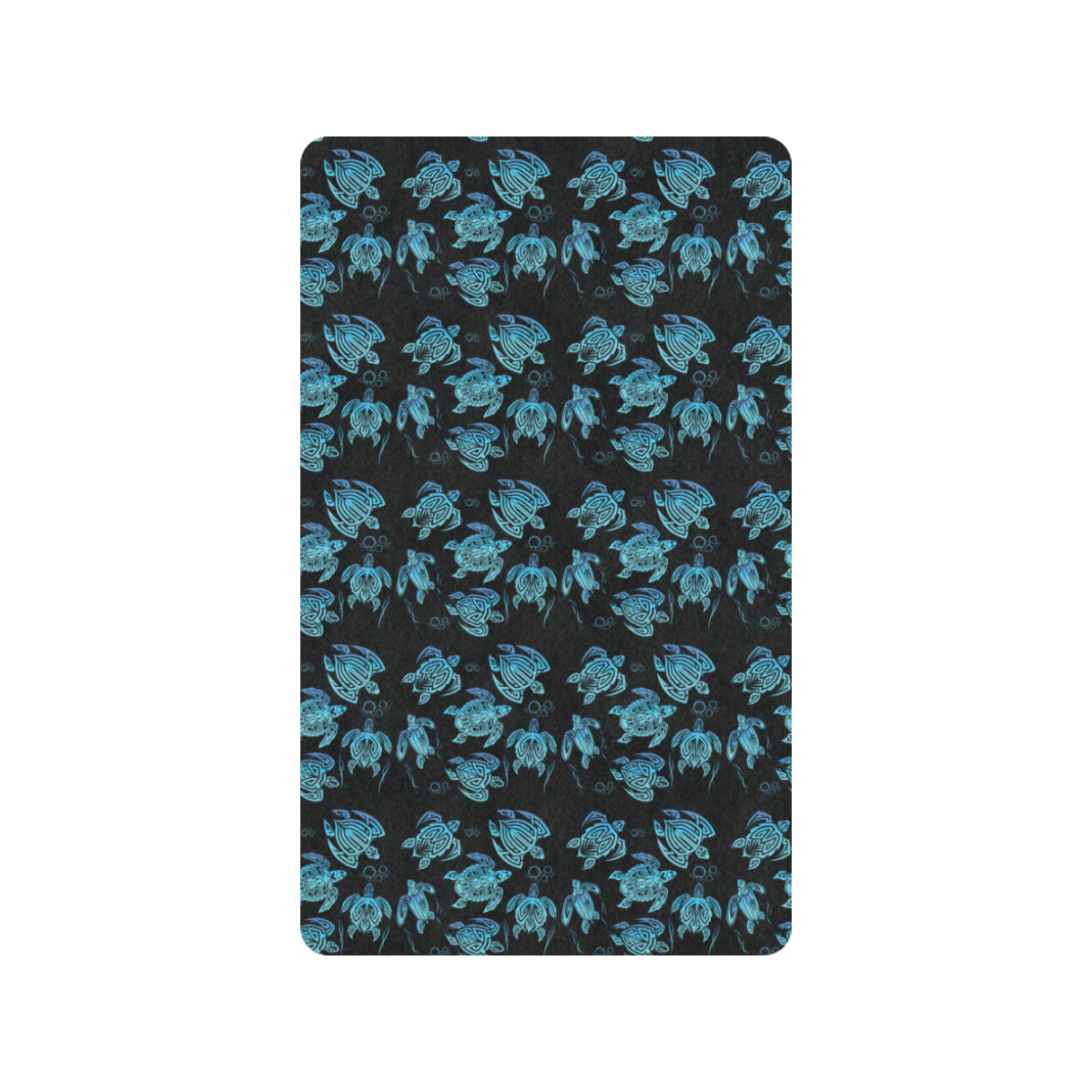 Tribal Turtle Polynesian Themed Design Rubber Doormat