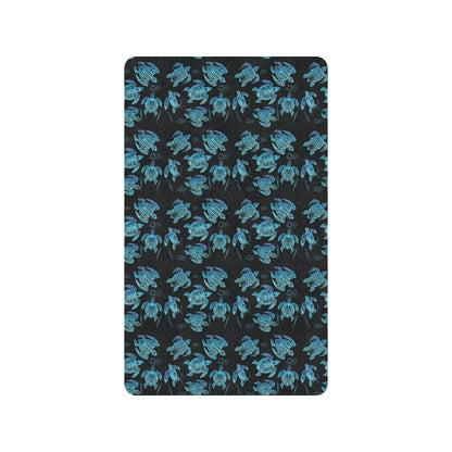 Tribal Turtle Polynesian Themed Design Rubber Doormat