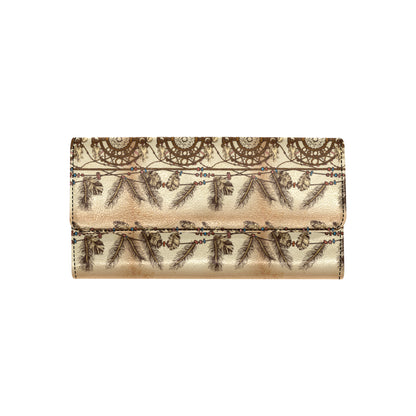 Dream catcher vintage native Women's Trifold Wallet