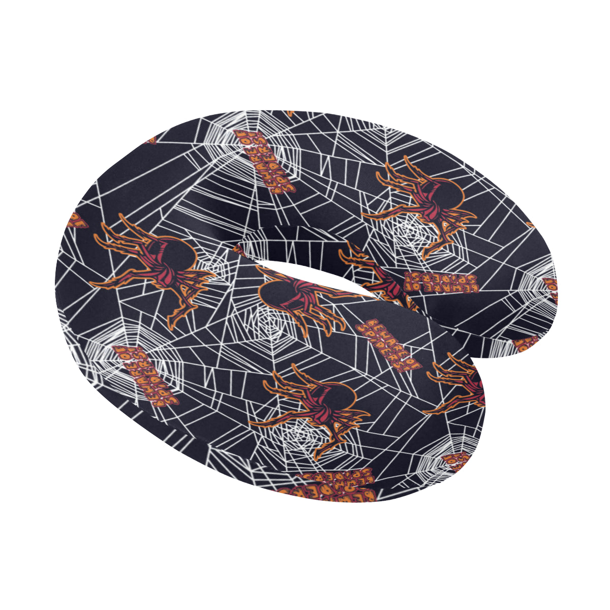 Tarantula Spiderwebs Pattern Print Design 01 U-Shaped Travel Neck Pillow