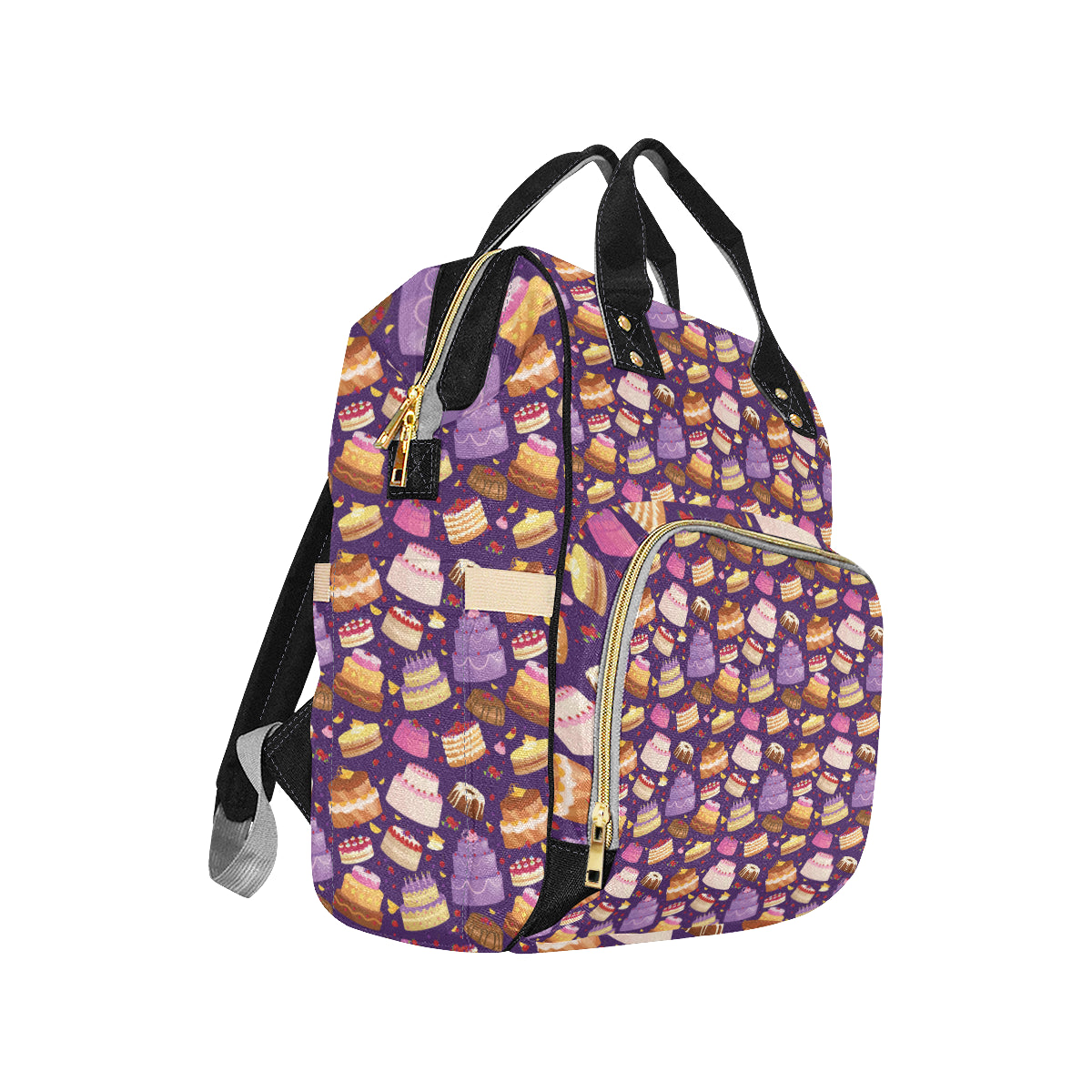 Cake Pattern Print Design 05 Diaper Bag Backpack
