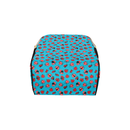 Ladybug Action Print Pattern Diaper Bag Backpack