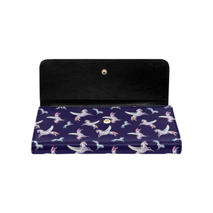 Pegasus Pattern Print Design 02 Women's Trifold Wallet