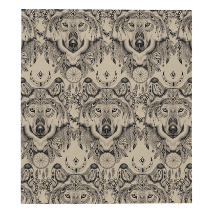 Indian Boho Wolf Premium Quilt