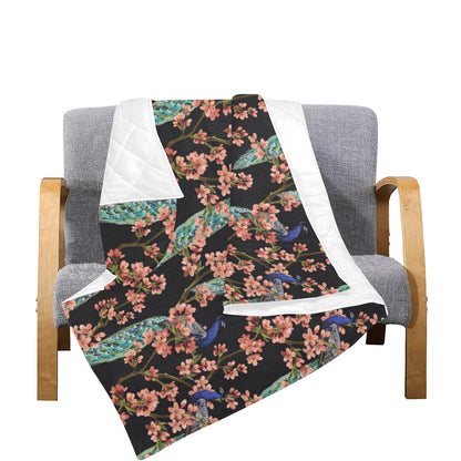 Peacock Pattern Print Design A01 Premium Quilt