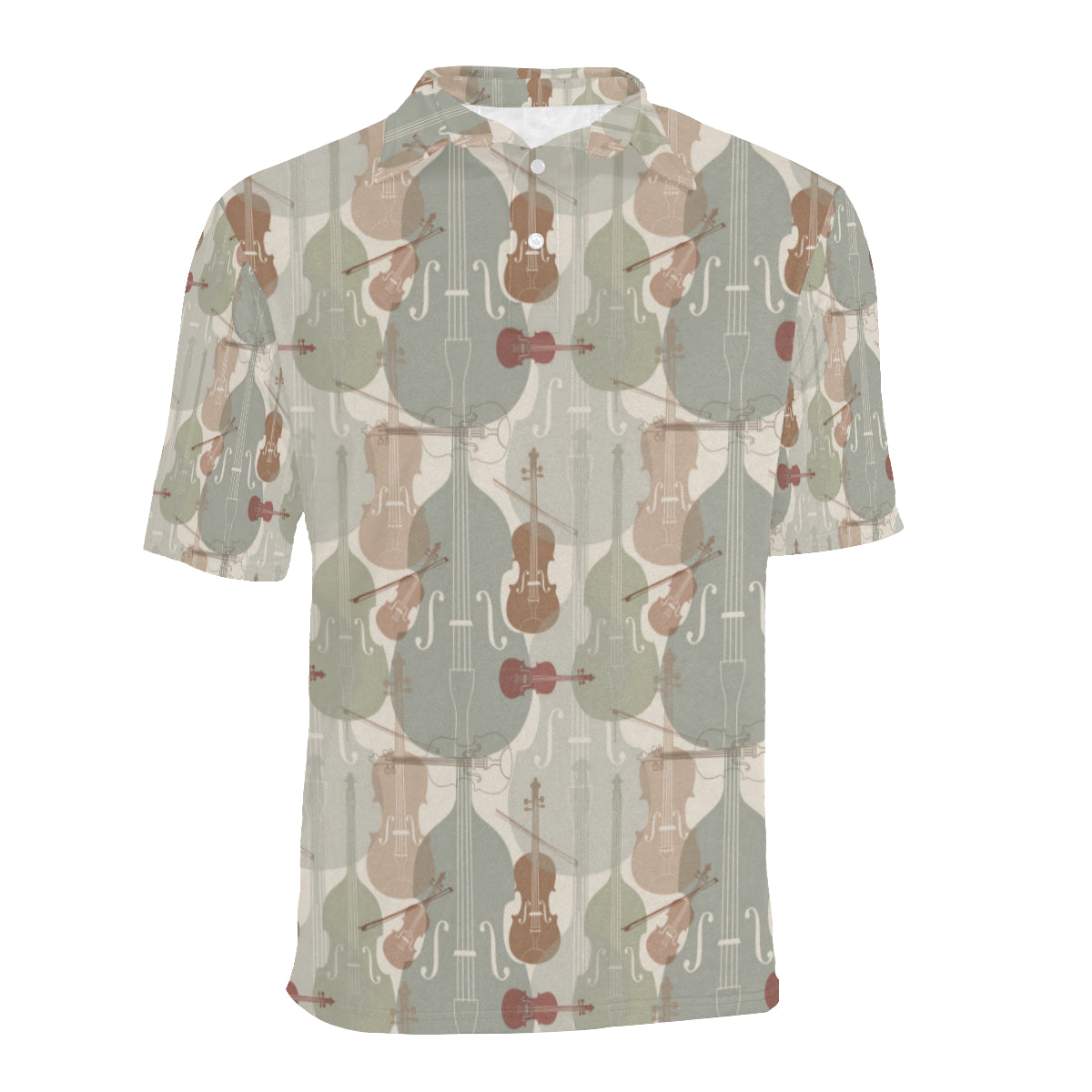 Violin Pattern Print Design 01 Men Polo Shirt