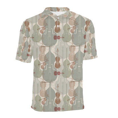 Violin Pattern Print Design 01 Men Polo Shirt