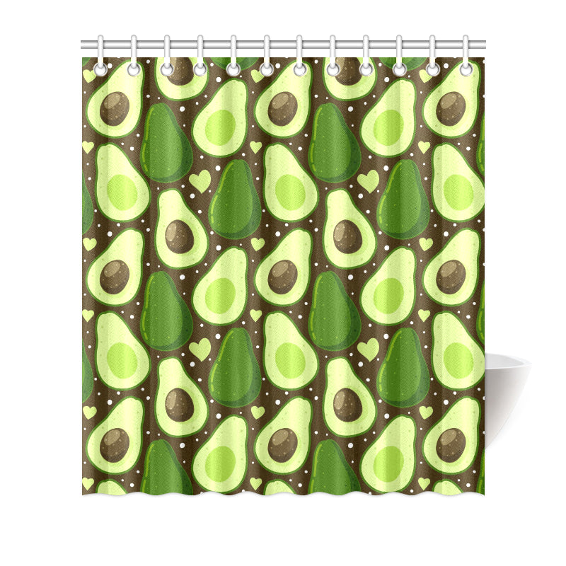 Avocado Pattern Print Design AC04 Shower Curtain