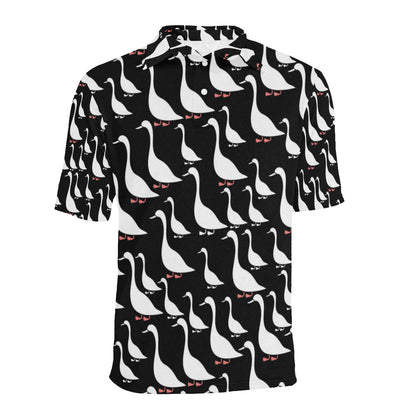Goose Pattern Print Design 01 Men Polo Shirt