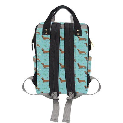 Dachshund Paw Decorative Print Pattern Diaper Bag Backpack
