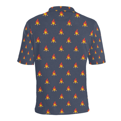 Campfire Pattern Print Design 02 Men Polo Shirt