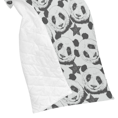 Panda Pattern Print Design A02 Premium Quilt