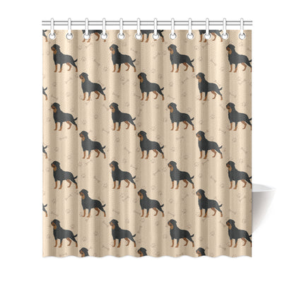Rottweiler Pattern Print Design A01 Shower Curtain