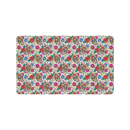 Sugar Skull Colorful Themed Print Rubber Doormat