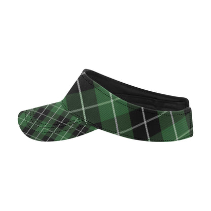 Plaid Green Pattern Print Design A05 Unisex Sun Visor