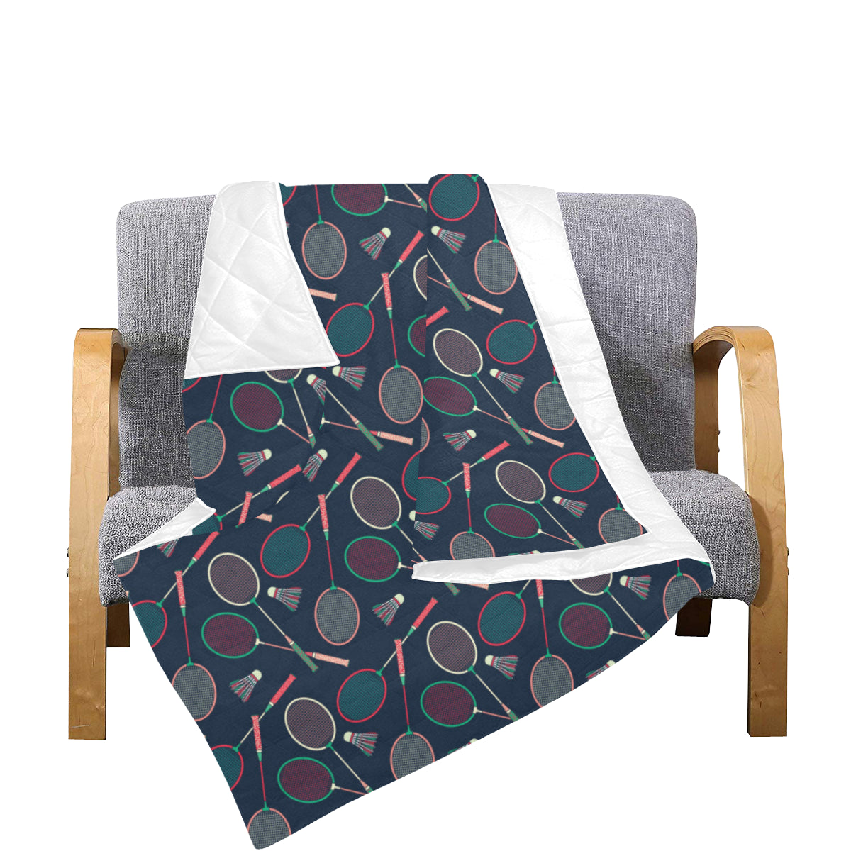 Badminton Pattern Print Design 03 Premium Quilt
