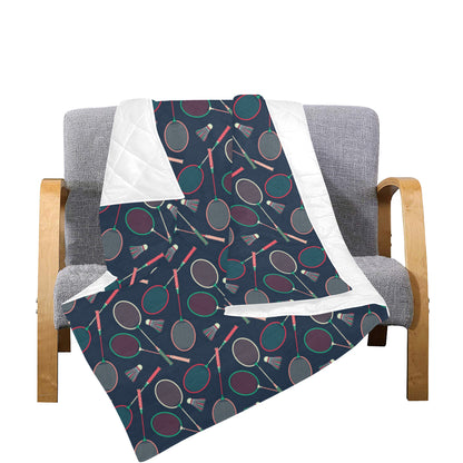 Badminton Pattern Print Design 03 Premium Quilt