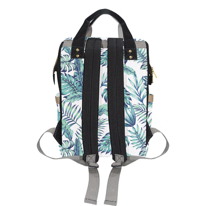 Pattern Tropical Palm Leaves Diaper Bag Backpack