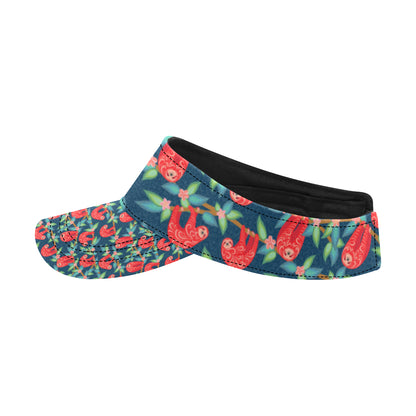 Sloth Red Design Themed Print Unisex Sun Visor