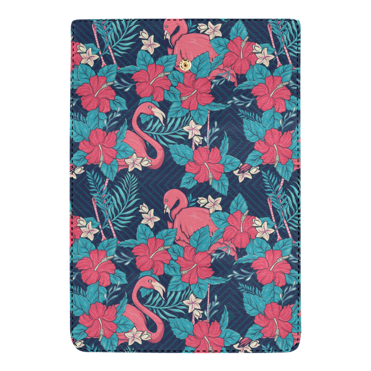 Flamingo Red Hibiscus  Pattern Women's Trifold Wallet