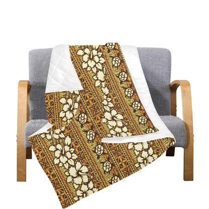 Hawaiian Themed Pattern Print Design H015 Premium Quilt