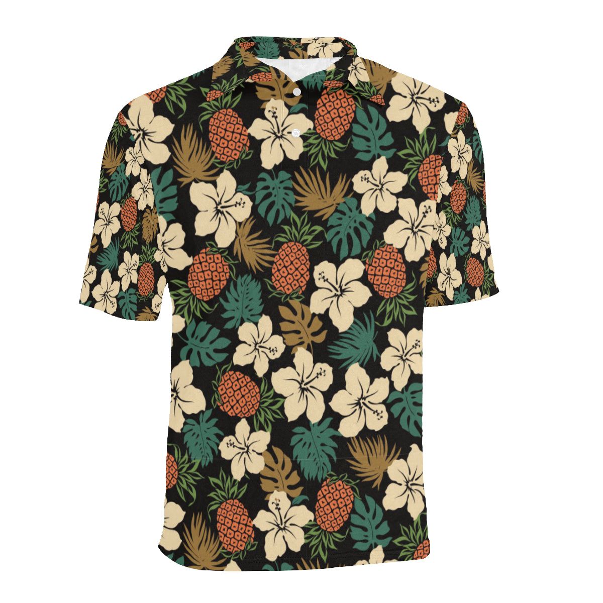 Hawaiian Themed Pattern Print Design H08 Men Polo Shirt