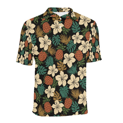 Hawaiian Themed Pattern Print Design H08 Men Polo Shirt