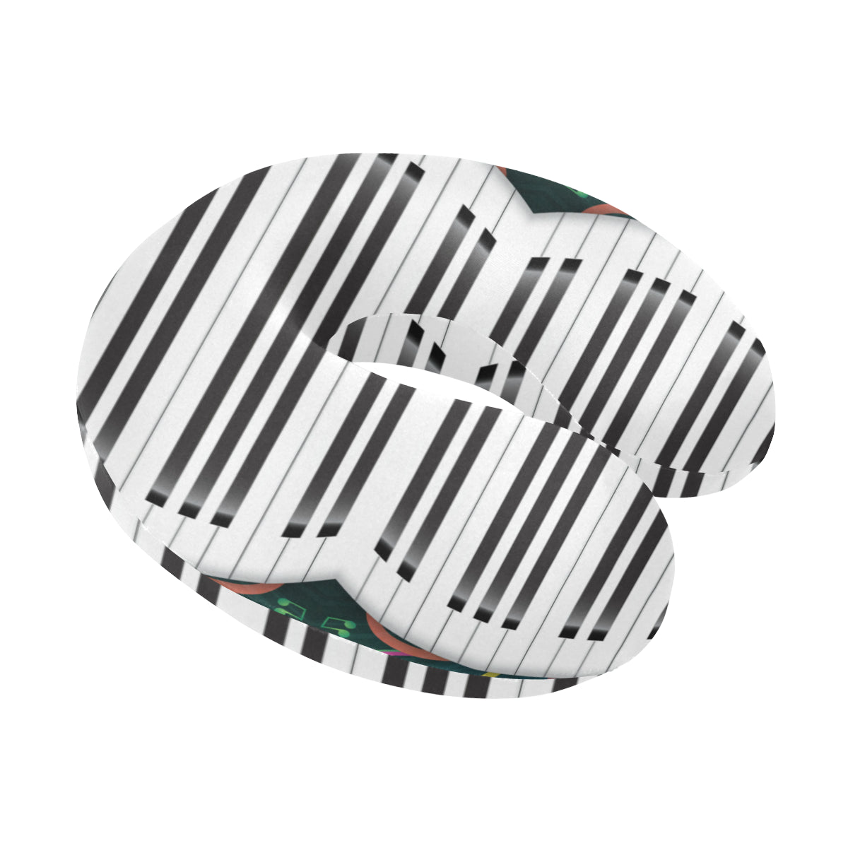 Piano Pattern Print Design 01 U-Shaped Travel Neck Pillow