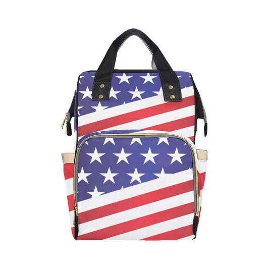 American flag Print Diaper Bag Backpack