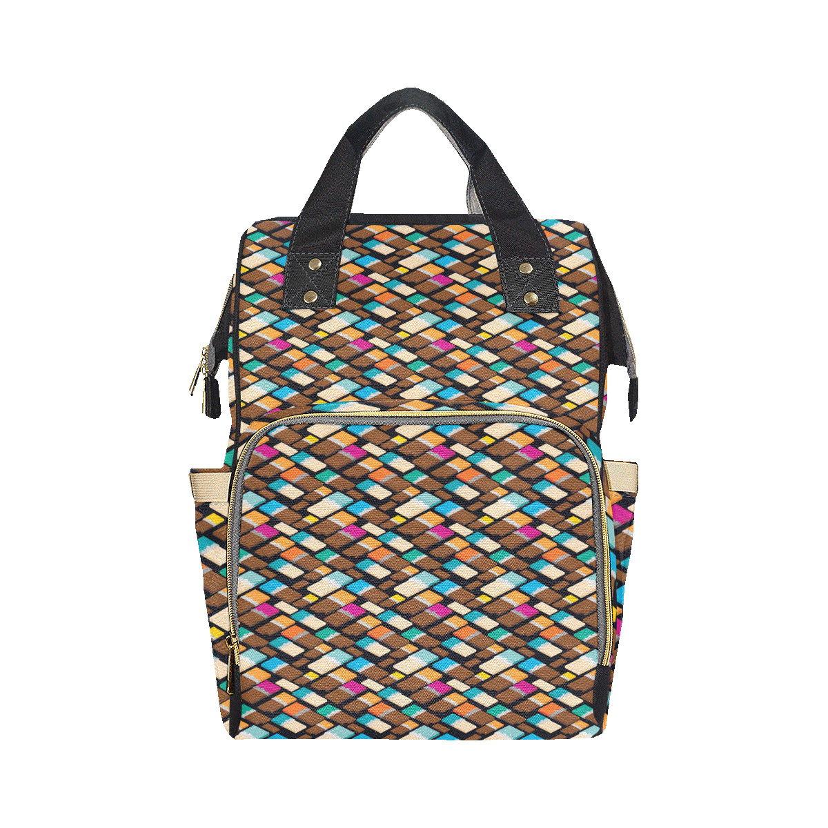 Chocolate Pattern Print Design 02 Diaper Bag Backpack