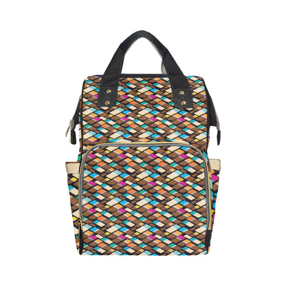 Chocolate Pattern Print Design 02 Diaper Bag Backpack