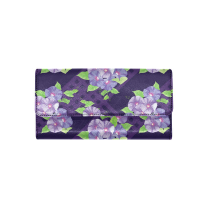 Morning Glory Pattern Print Design MG03 Women's Trifold Wallet