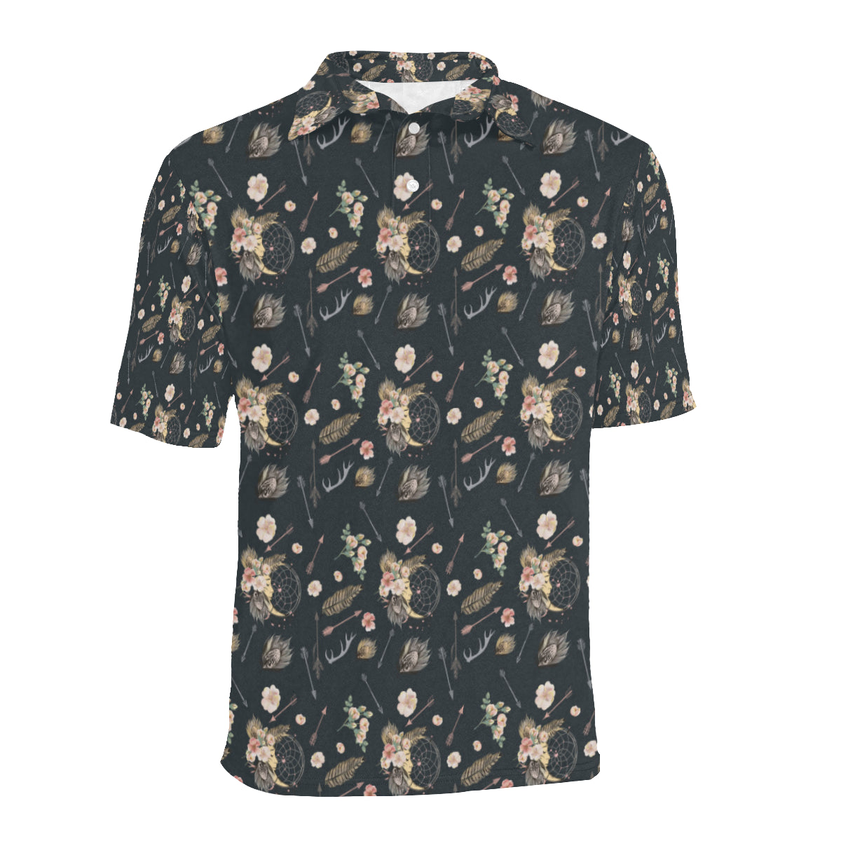 Bohemian Pattern Print Design 09 Men Polo Shirt