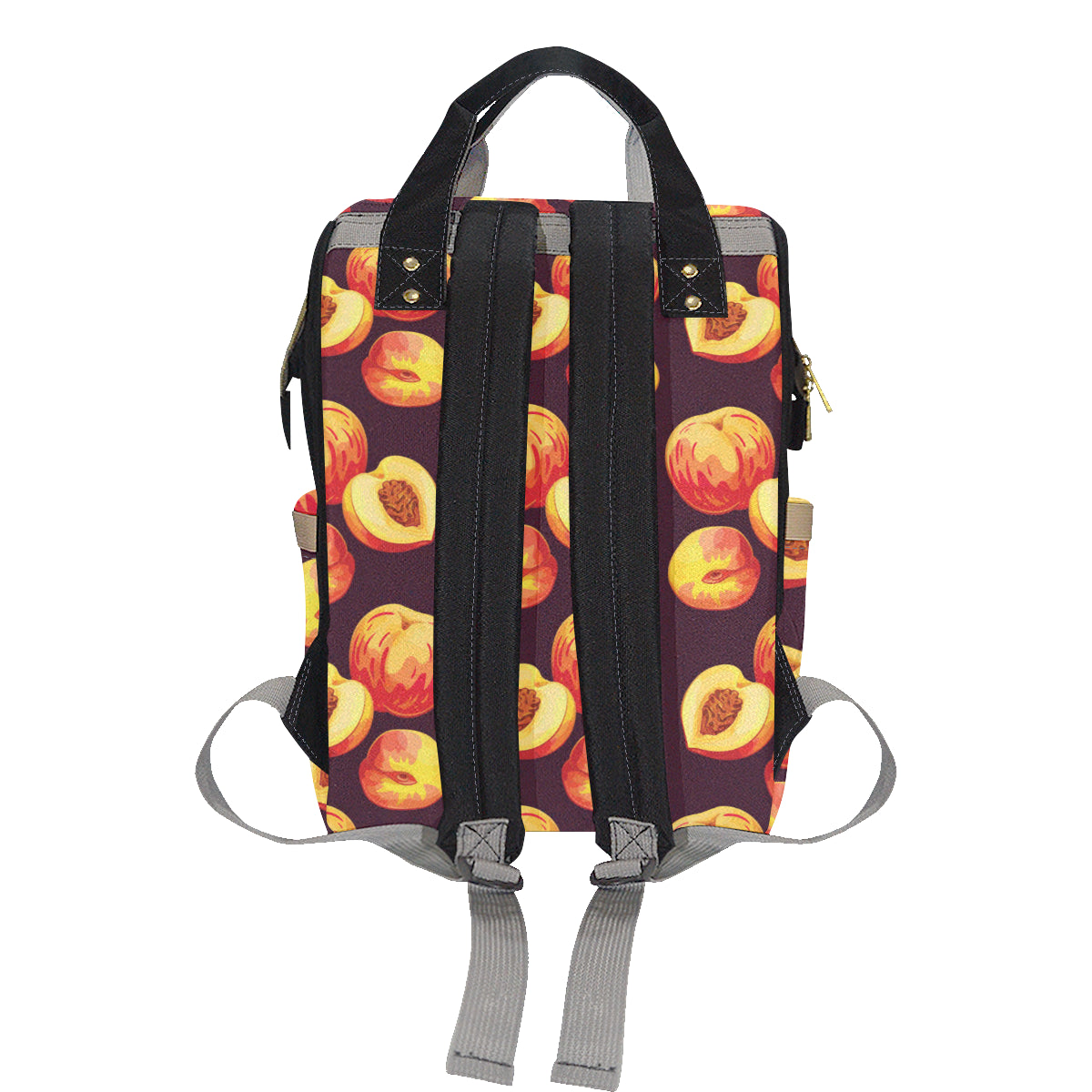 Peach Pattern Print Design A04 Diaper Bag Backpack