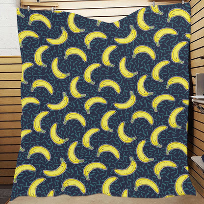 Banana Pattern Print Design BA09 Premium Quilt