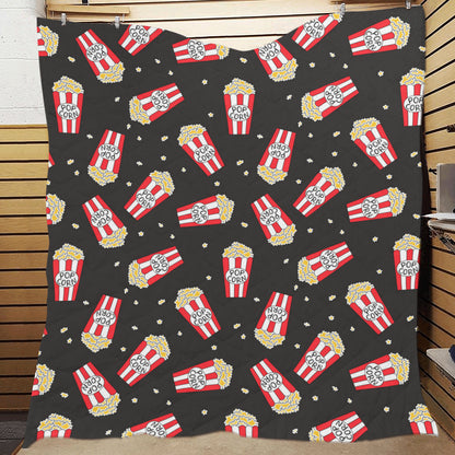Popcorn Pattern Print Design A01 Premium Quilt