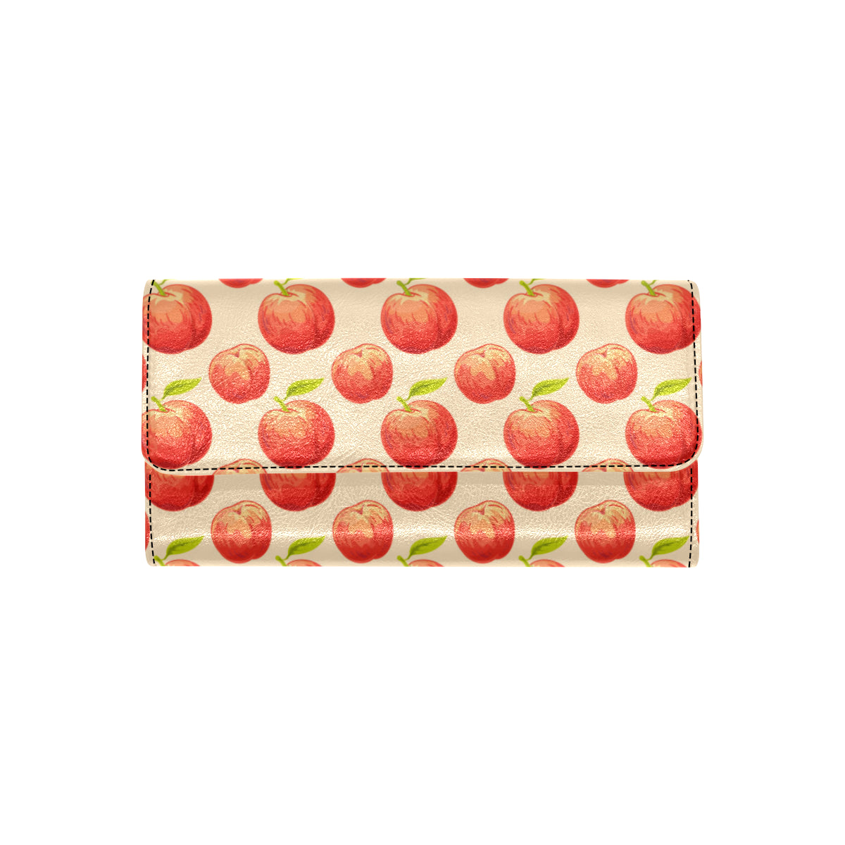 Peach Pattern Print Design A03 Women's Trifold Wallet