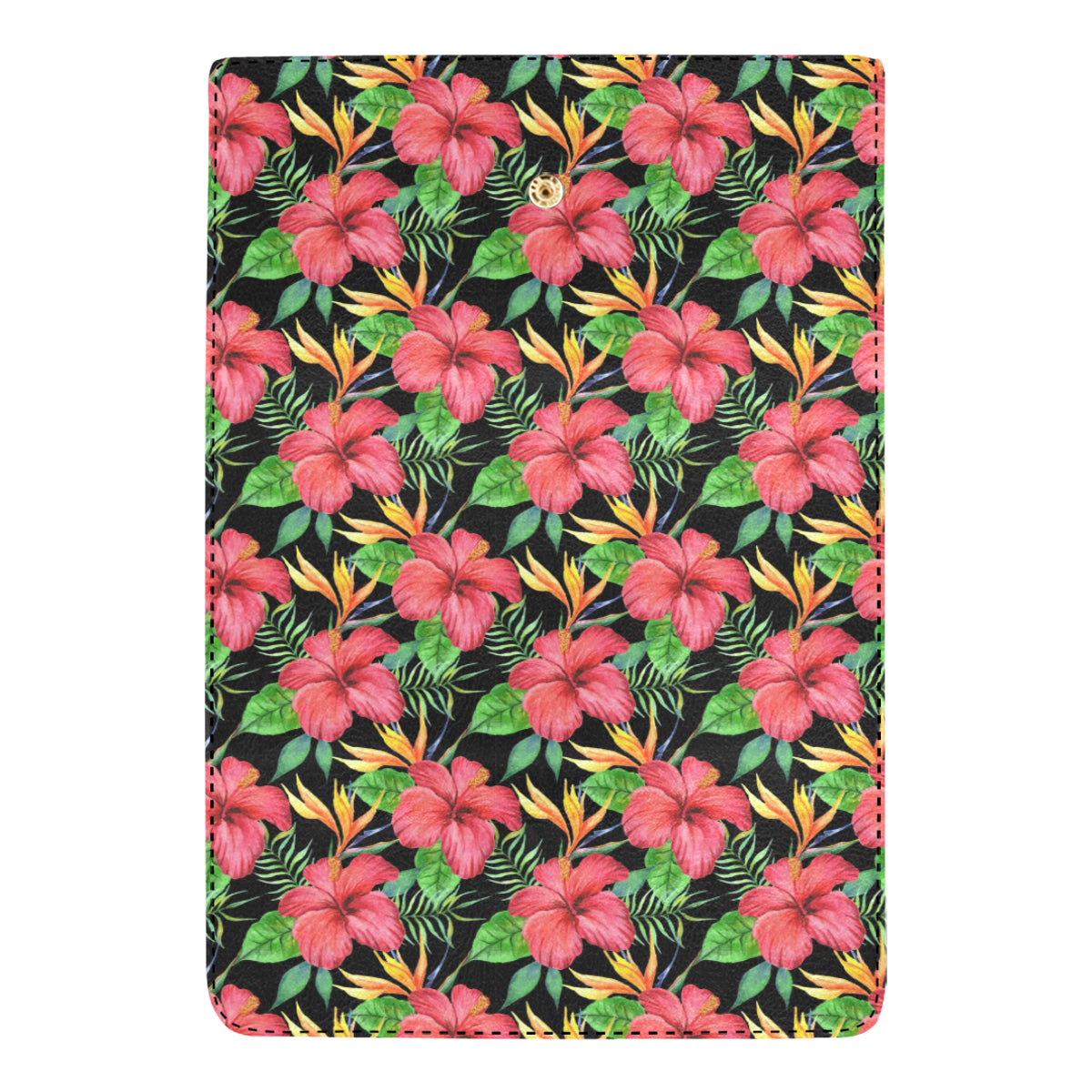 Red Hibiscus Pattern Print Design HB07 Women's Trifold Wallet