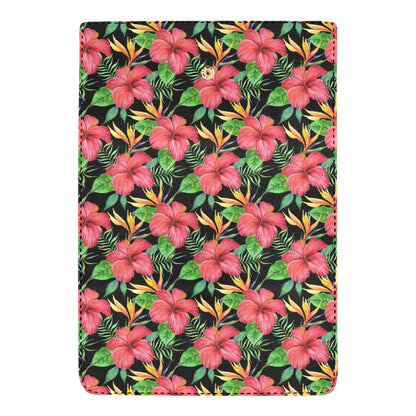 Red Hibiscus Pattern Print Design HB07 Women's Trifold Wallet